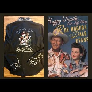 SOLD Happy TrailsVintage Embroidered Western Shirt